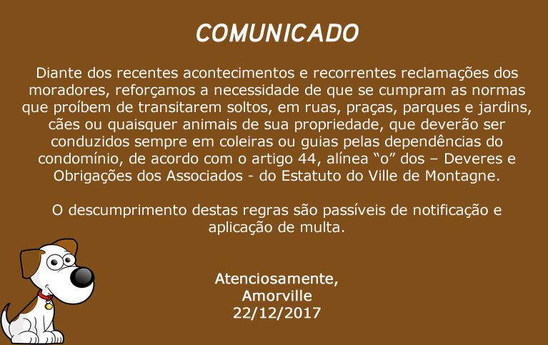 comunicado amorville